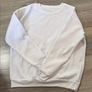 SHEIN White Crewneck Sweatshirt